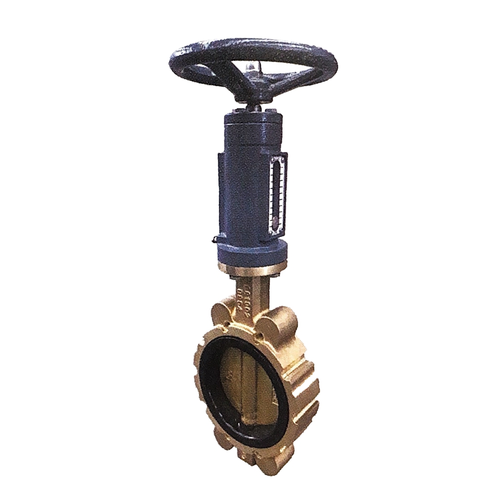 Marine aluminum bronze semi convex ear butterfly valves
