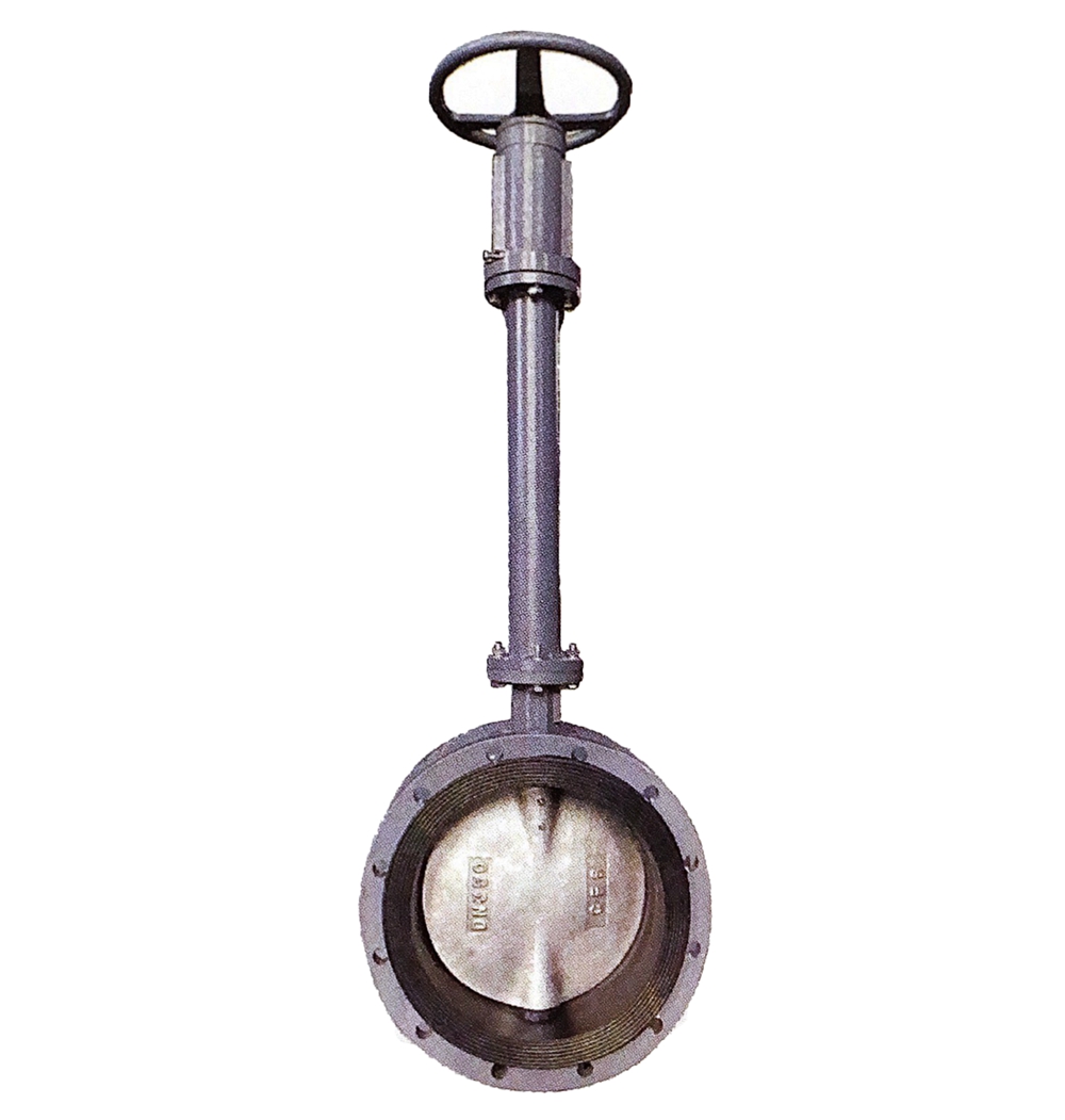 Extended marine flange butterfly valve